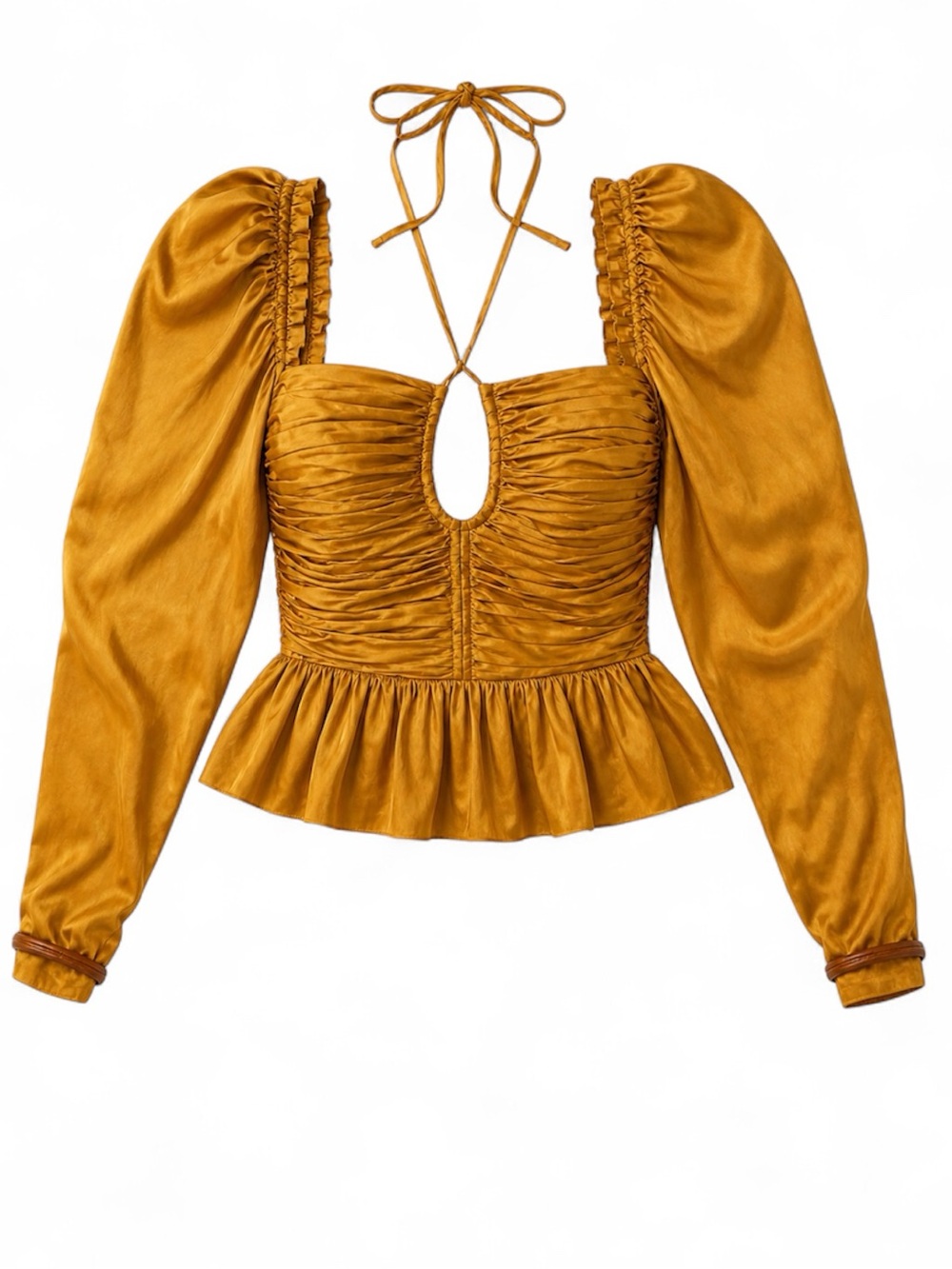 ❤️Ulla Johnson Satin Peplum Top❤️ Size 0 - Picture 2 of 10